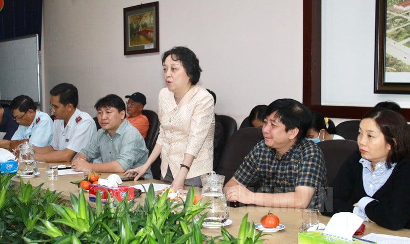 Trưởng Ban An toàn Thực phẩm TPHCM Phạm Khánh Phong Lan phát biểu tại buổi làm việc.